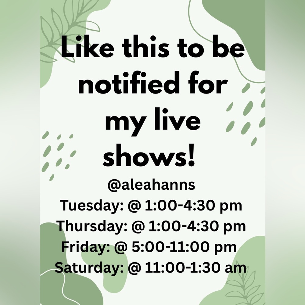 📸🎥📽️LIKE THIS POST TO BE NOTIFIED FOR WHEN I GO LIVE!!!📸🎥🎞️